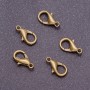 Clasp, lobster claw, 16mm length, bronze color (pack of 10)