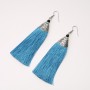 Tassel Earrings "Almina" Light Blue, Length 10 cm