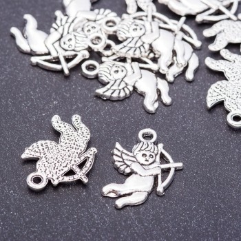 Finding Pendant "Cupid", Diameter 16mm L2mm, Hole Dia 3mm, Pack 20g +/-10pcs