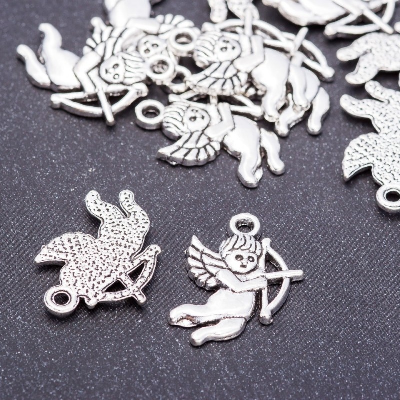 Finding Pendant "Cupid", Diameter 16mm L2mm, Hole Dia 3mm, Pack 20g +/-10pcs