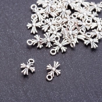 Finding Pendant Cross, Diameter 8mm, Length 12mm, Hole Dia mm, Pack 20g +/-58pcs