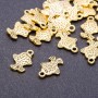 Finding Pendant Fish "Antique Gold", Diameter 11mm, Length 16mm, Hole Dia mm, Pack 20g +/-21pcs