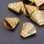 Bead Cap Finding, "Antique Gold", diameter 18x19x7mm, hole d. 5mm, pack 20g +/- 6pcs