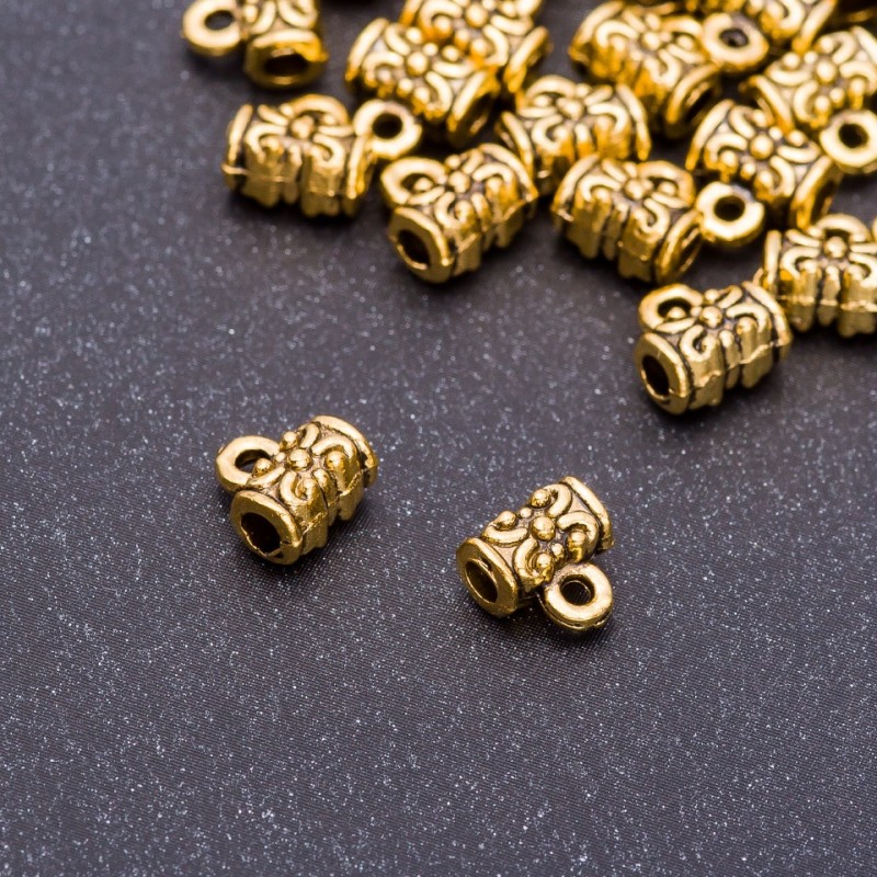 Bail Finding in Old Gold Color 7x4x7mm with 3.5mm Aperture, Packaging 20g ± 40 pcs