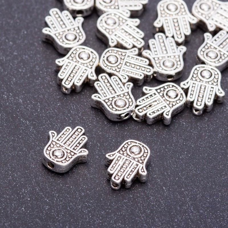 Palm Bead Insert Finding, Diameter 12x10x3mm, Hole mm, Pack 20g +/-17pcs