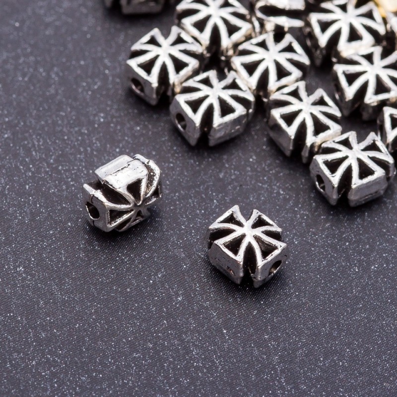 Findings Bead Insert Cross, diameter 7x8x5mm hole d 5mm pack 20g +