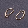 Earring Hooks, 18mm Length, Light Gold Color