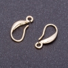 Earring Hooks, ~17mm Length, Golden Metal
