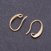 Earring Hooks, 15mm Length, Light Bronze Color