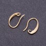 Earring Hooks, 15mm Length, Light Bronze Color
