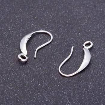 Earring Hooks L 20mm, Silver Color