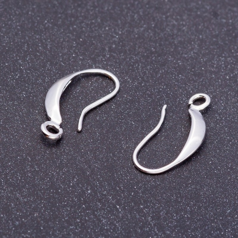 Earring Hooks L 20mm, Silver Color