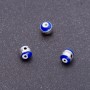Jewelry Finding Spacer Bead "Eye" Silver, Diameter 5mm, Length 6mm, Hole 1.5mm, Pack of 11 pcs