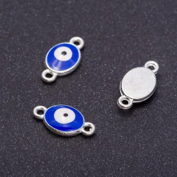 Finding Connector "Eye" "Silver", diameter 8mm, length 16mm hole dia. mm pack 7pcs