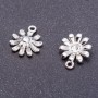 Finding Pendant "Daisy" "Light Silver", diameter 13mm, length 16mm hole dia. mm pack 9pcs