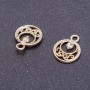 Finding Pendant "East" "Lemon Silver", diameter 13mm, length 17mm, hole diameter 3mm, pack 7pcs