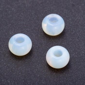 Pandora-Style Bead Moonstone 14x10mm, Hole Diameter 5mm