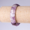 Amethyst Bracelet, Link 15x11mm on Elastic