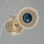 Emerald Crystal "Rivoli" Earrings, diameter 10mm 22mm