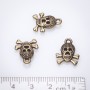 Skull Pendant 13x17mm, Bronze, Pack of 20g (+/-13 pcs)