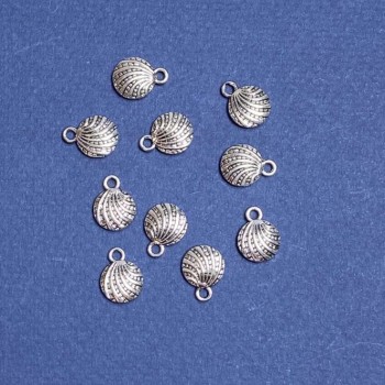 Seashell Pendant Finding 10x13mm, Pack 20g +/- 20pcs