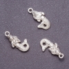 Mermaid Pendant Finding 12x23mm, Gray Metal, Pack 20g +/- 11pcs