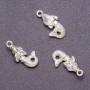 Mermaid Pendant Finding 12x23mm, Gray Metal, Pack 20g +/- 11pcs