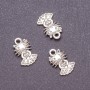 Kitten Pendant Finding, Diameter 10mm, Length 17mm, Pack 20g +/- 21pcs