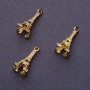 Eiffel Tower Pendant Finding L0mm d1-1.5mm, d2-8mm, Antique Gold Color, Pack 20g +/- 23pcs