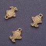 Fish Pendant Finding, Length 15mm, Hole d1-1.5mm, Bronze Color, Pack 20g +/- 20pcs