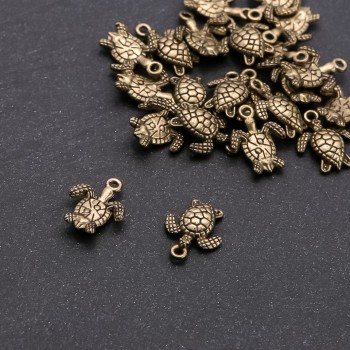 Turtle Finding "Bronze", Diameter 1.5mm, Length 16x13mm, Pack 20g, ±22pcs