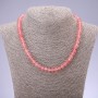 Natural Chalcedony Stone Necklace, Smooth Rondelle, Diameter 8x5mm, Length 45cm