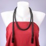 Jute Transformer Belt Lariat "Agate" (Synthetic), 10mm diameter, 160mm length