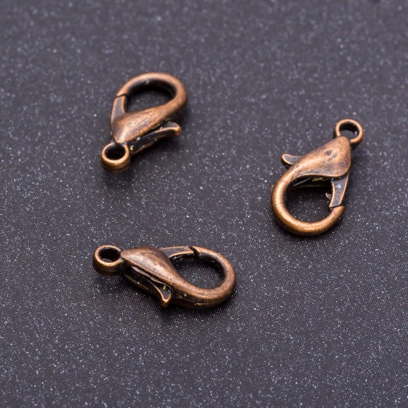 Price per pack / 10pcs. Copper Clasp 16x8mm