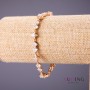 Xuping Bracelet White Stones, Length 18-20cm, Thickness 7mm, Gold Color