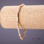 Xuping Bracelet White Stones, Length 18-20cm, Thickness 5mm, Gold Color