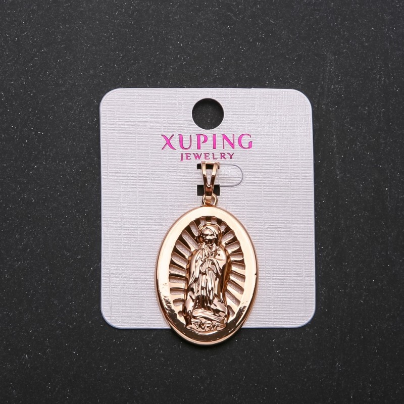 Xuping Icon Pendant, Diameter 22x32mm, Length 4cm, Gold Color