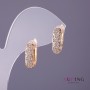 Xuping Earrings White Rhinestones, Diameter 5mm, Length 15mm, Gold Color