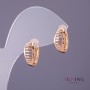 Xuping Earrings, 6mm Diameter, 14mm Length, 18K Gold Plating