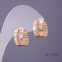 Xuping Earrings, 2mm 9mm Diameter, 15mm Length, Gold Color