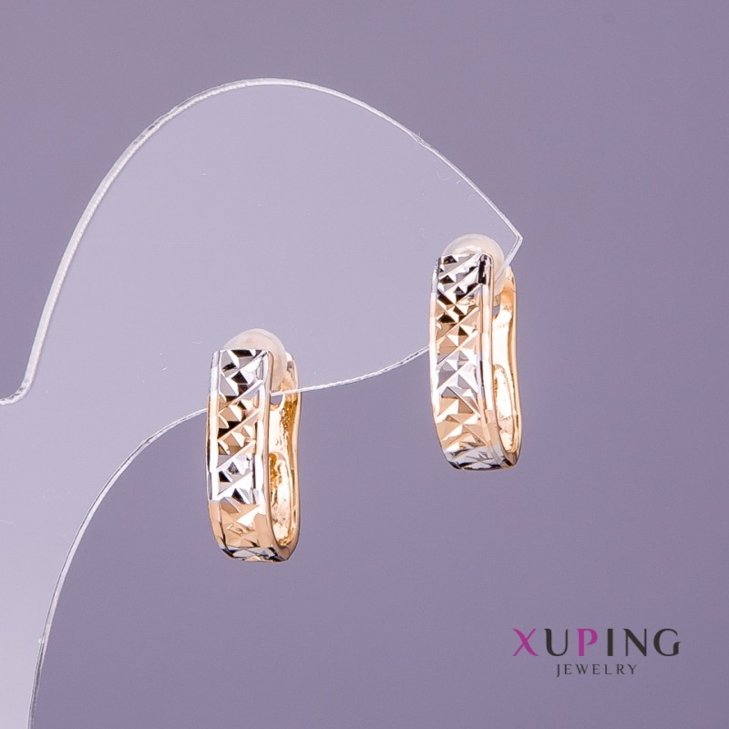 Xuping Earrings, diameter 5mm, length 12mm, gold color
