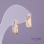 Xuping Earrings, diameter 5mm, length 12mm, gold color