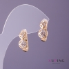 Xuping Earrings, diameter 6mm 8mm, length 11mm, gold silver color