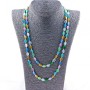 Long Cat's Eye Necklace, Oval 10x8mm, Assorted Colors, 115cm Length
