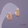 Xuping Earrings, 7mm Diameter, 15mm Length, Gold Color