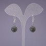 Natural Labradorite Stone Ball Earrings, 14mm diameter