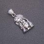 "Visage" Pendant, Gray Metal, 20x37x45mm
