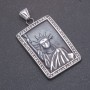"Statue of Liberty" Pendant, Gray Metal, 32x46x57mm