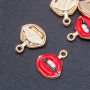 Jewelry Finding Pendant Kiss 17x12x19mm pack 5pcs