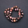 Natural Stone Rhodonite Beads Smooth Round, diameter 10mm strand, length +/-38cm